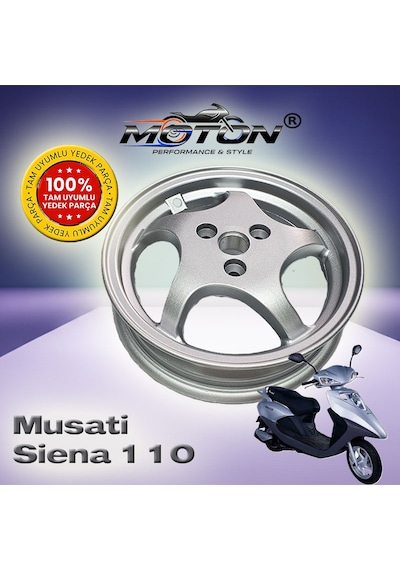 Musatti Siena 110 Uyumlu Arka Jant - Diskli Model - 10 İnç - Gri