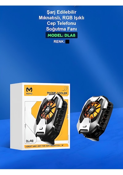 Rgb Işıklı Mobil Cep Telefon Radyatör Fanı Youtube Canlı Yayın Tiktok Gamer Soğutucu