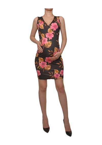 Luvmabelly Maternity 5508 Çiçekli Lohusa Emzirme Elbise-çok Renkli