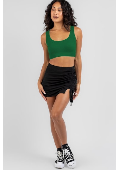 Madmext Yeşil Askılı Basic Crop Top Bluz Mg1757-yeşil