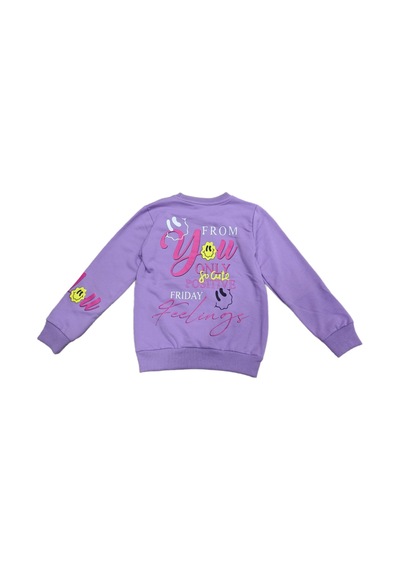 İrem Çocuk Giyim Kız Çocuk You Only Önü Arkası Yazı Resim Desenli Lila Renk Şardonlu Sweatshirt Lila İrem Çocuk Giyim Kız Çocuk You Only Önü Arkası Yazı Resim Desenli Lila Renk Şardonlu Sweatshirt Lila
