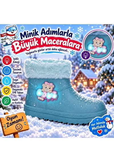 Look Life Su Geçirmez Çocuk Yağmur Botu Yeşil