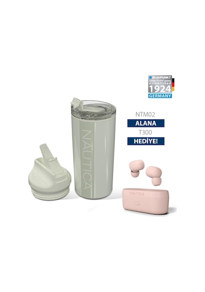 Nautica Avantajlı 2'li Set 500 Ml Paslanmaz Çelik Termos & Tws Bluetooth Kulaklık Yeşil