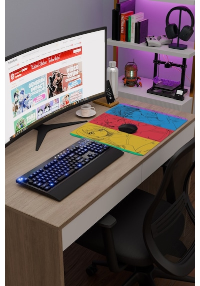 Fairy Tail Anime V5 - 48x40 Xl Gaming Kauçuk Kaymaz Taban Mouse Pad Fare Altlığı