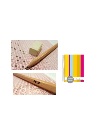 F.c Sert Kapak 3+1+1 A4 Defter 200 Yprk. Faber-castell Natural Ösym Kurşun Kalemi 40"li 2,5b