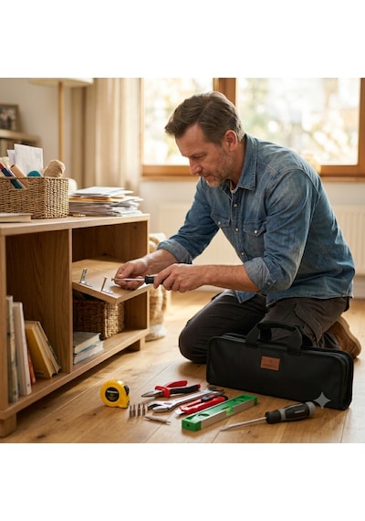 Portatif Tamir Alet Takım & Avadanlık Çantası 11 Cepli Pratik Tool Bag Organizer Siyah
