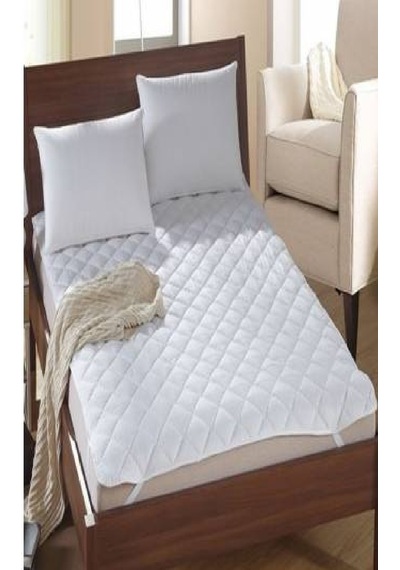 Altın Karma Yatak Koruyucu Kapitoneli 100x200 Cm Tek Kişilik Çarşaf Köşe Lastikli Beyaz