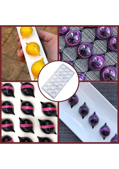 Polikarbon Çikolata Kalıbı Mini Limon Çok Renkli