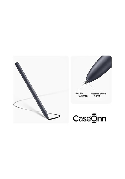 Caseonn Kalem Ucu 5 Adet Siyah Siyah Galaxy Tab S10 Fe İle Uyumlu