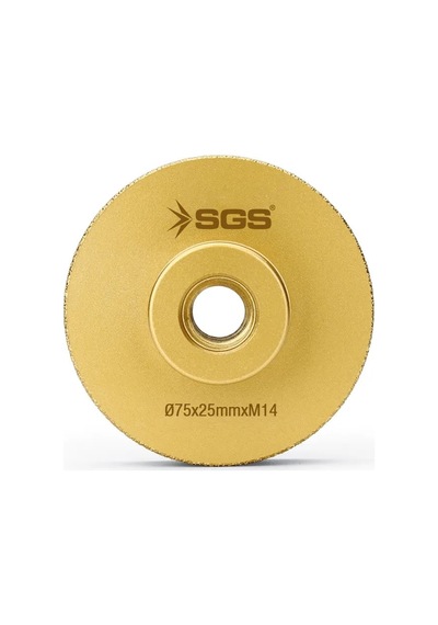 Sgs2790 M14-75x25 Mm Vakum Elmas Mermer Granit Taşlama Diski Tam Profil