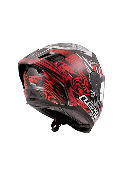 Ls2 Dragon Karbon Enthum Kask Kırmızı