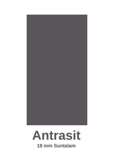 Latte Çok Amaçlı Kahve Köşesi Dolabı Antrasit Antrasit - Beyaz