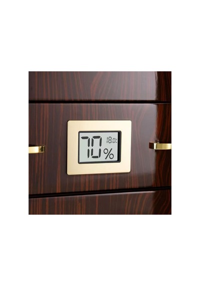 Premiumquality Arica 3 Çekmeceli Kahverengi Sedir Humidor Puro Kutusu - Tr9645