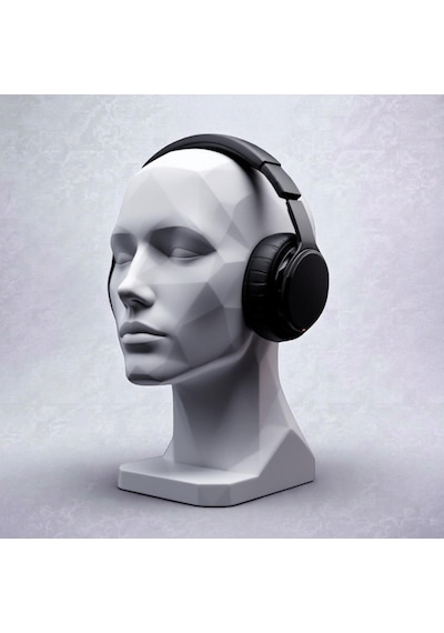 Happy3dworld İnsan Büstü Kulaklık Standı, 3d Baskı Minimalist Modern Dekor