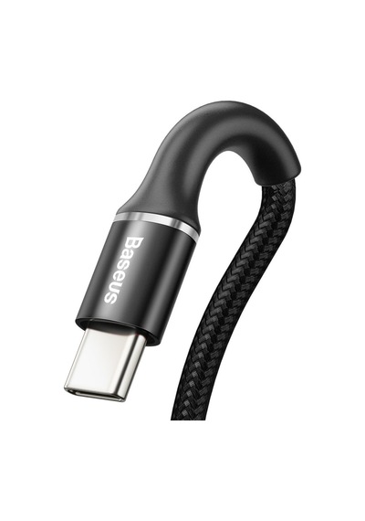Baseus Halo Type-C 3A 1M Kablo Siyah / Kırmızı