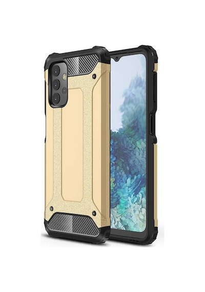 Kilifone - Samsung Uyumlu Galaxy A23 - Kılıf Çift Katman Zırh Tank Crash Military Kapak - Gold