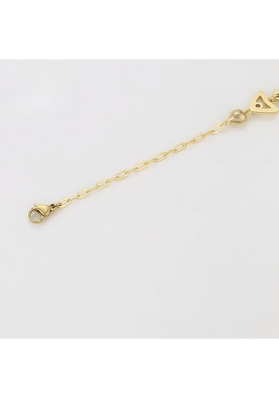 Zirkon Taşlı Balık Figürlü 14 Ayar Altın Kaplama Minimal Kadın Bileklik Gold