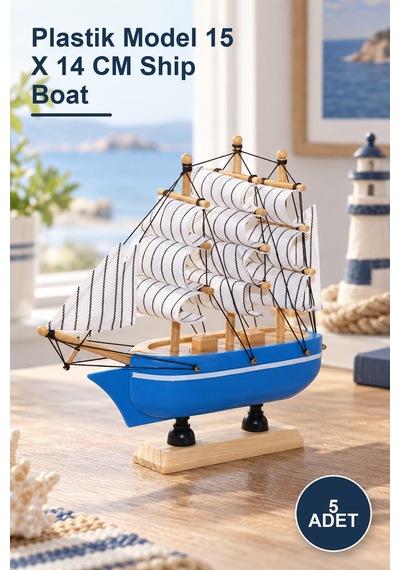 5 Adet Gemi Plastik Model 15 X 14 Cm Ship Boat
