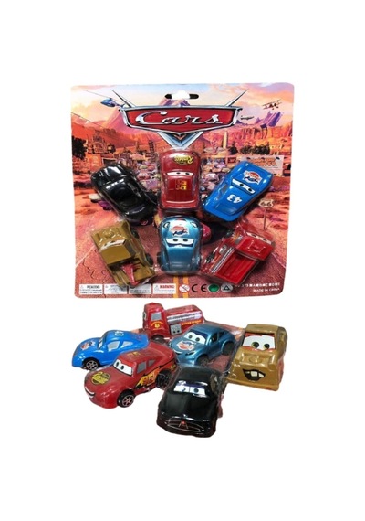 Oyuncak Şimşek Mcqueen Araba Seti 6'lı Çek Bırak Cars Oyuncak
