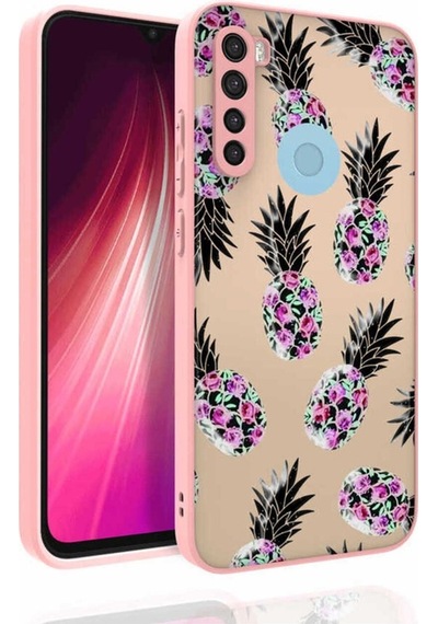 Xiaomi Redmi Note 8 Kılıf Desenli Kamera Korumalı Parlak Zore Nora Kapak NO1