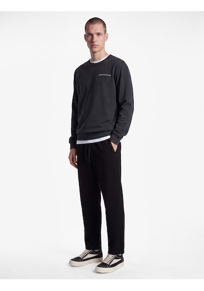 Koton Regular Fit Pamuklu Cepli Beli Bağcıklı Lastikli Pantolon Siyah 7wam40050hw