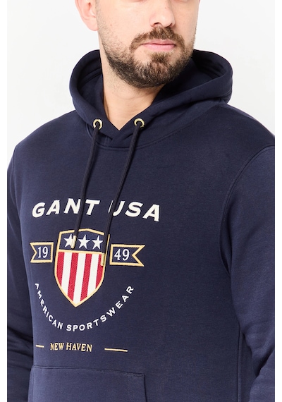 Gant Erkek Kapşonlu Sweatshirt Yandan Cepli Lacivert