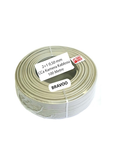 2+1 0.50 MM Cca Kamera Kablosu 100 Metre