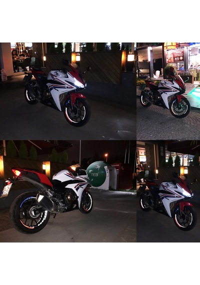 Tam Tur Reflektif Beyaz (Gri) Supersport İç Jant Şeridi Sticker Çınar Extreme