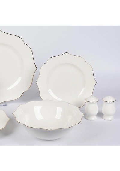 New Bone Porselen 30 Parça Yemek Takımı Mtfk0120 Beyaz