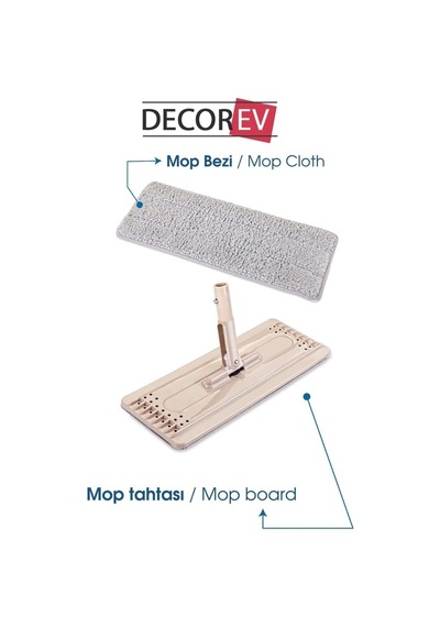 Magic Flat Tablet Mop Set - 4 Yedek Bez Hediyeli
