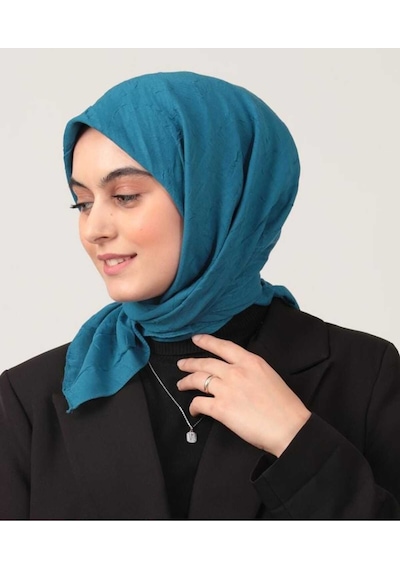 Bambu Kraş Eşarp Tesettür Giyim, Hafif, Rahat, Şık, Yüksek Kalite, Hijab, Scarf, Shawl Petrol Mavisi