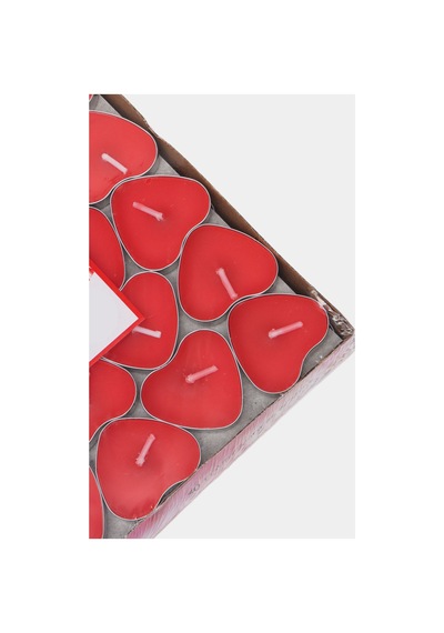 25 Adet Kalp Mum Kına Özel Gün Romantik Ortam Mumu 25 Adet Mum Seti Kırmızı