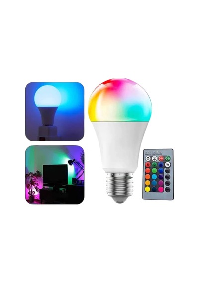 Akıllı Rgb Led Ampul Led Uzaktan Kumandalı Renk Değiştiren Ampul Standart
