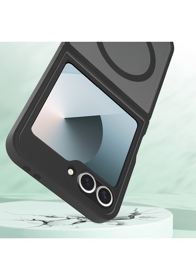 Galaxy Z Flip 6 Kılıf M-safe Şarj Özellikli Kamera Korumalı Ogaa Lunex Kapak - Siyah