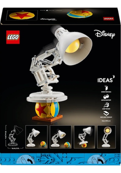 LEGO® Ideas | Disney Pixar Luxo Jr. 21357 - Yetişkinler için Koleksiyonluk Sergileme Modeli Yapım Seti (613 Parça)