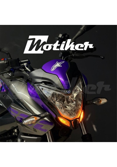 Bajaj Pulsar Ns200 Mor Detay Tasarım Sticker Ettiket Modeli