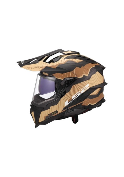 Ls2 Explorer C Karbon Trick Kapalı Kask Kum