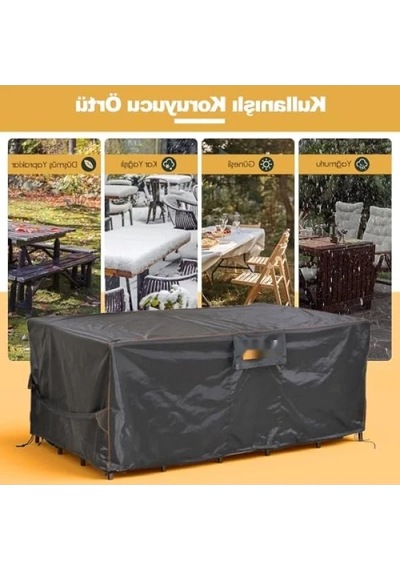 Su Geçirmez Ve Nefes Alabilen Bahçe Mobilyası Örtüsü - 250x210x90 Cm Acı Kahverengi