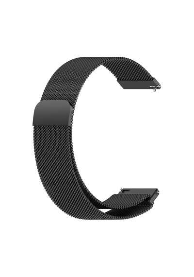 Caseonn Garmin Forerunner 170 Music Kordon Manyetik Metal Hasır Kayış Siyah