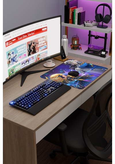 Dainsleif Genshin Impact Anime Oyuncu V3 - 48x40 Xl Gaming Mouse Pad Fare Altlığı