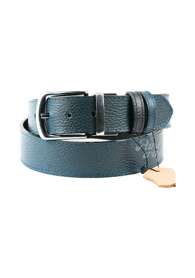 Parscraft Hakiki Deri Çift Taraflı Erkek Kemer 4 Cm Lacivert - Siyah
