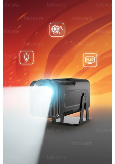 Mini Akıllı Led Projeksiyon Kablosuz Ekran Yansıtma Hdmı & Usb Taşınabilir Sinema Deneyimi