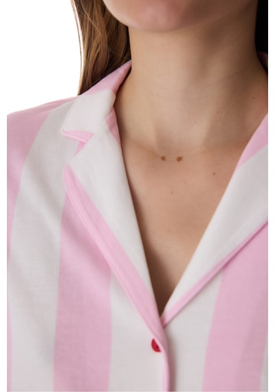 Penti Pembe Happy Mood Pamuklu Gömlek Pantolon Pijama Takımı
