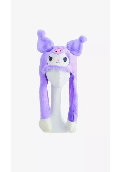 Mj Toys Mor Kulakları Hareket Eden Işıklı Kuromi Şapka Tavşan Şapka Mor