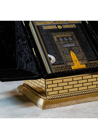 Orta Boy Raşel Kabe Kutulu Kuran-I Kerim Hediye Seti