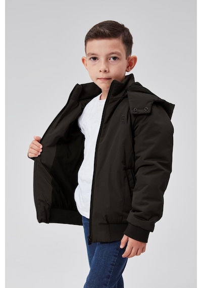 Benitto Kids Erkek Çocuk Kapüşonlu Mevsimlik Ceket 51313 Siyah