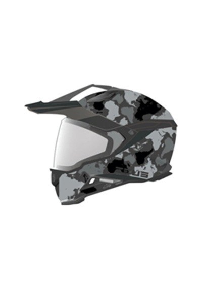 Zeus Kask Zs-913 Bf6 Matt Black Grey Black Sılver Plk Siyah