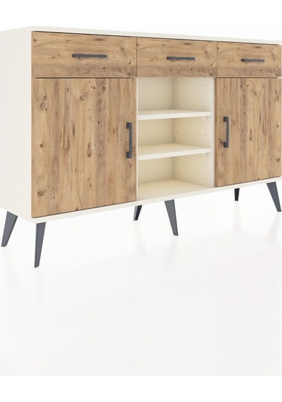 Arges Konsol 4 Raflı 3 Çekmeceli 2 Kapaklı 132x30x83 Aytaşı-çam/çam Çam/çam Arges Konsol 4 Raflı 3 Çekmeceli 2 Kapaklı 132x30x83 Aytaşı-çam/çam Çam/çam
