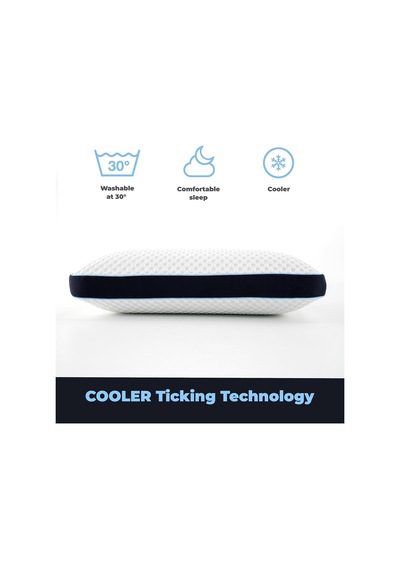 Cooler Extreme Visco Yastık, Ortopedik Boyun Yastığı, Ergonomik Serinletici Soğutucu Yastık 50x70 Cm Çok Renkli