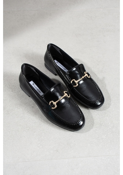 Wolk Shoes Hend Kadın Tokalı Loafer Babet Siyah - 852246869 Siyah